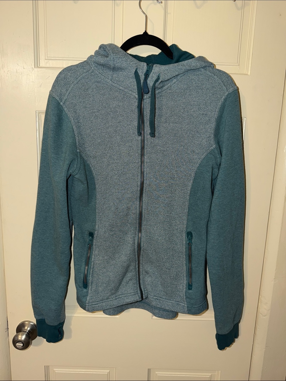 Pact Organic Women’s Teal Hooded Zip Jacket - Comfortable Layering